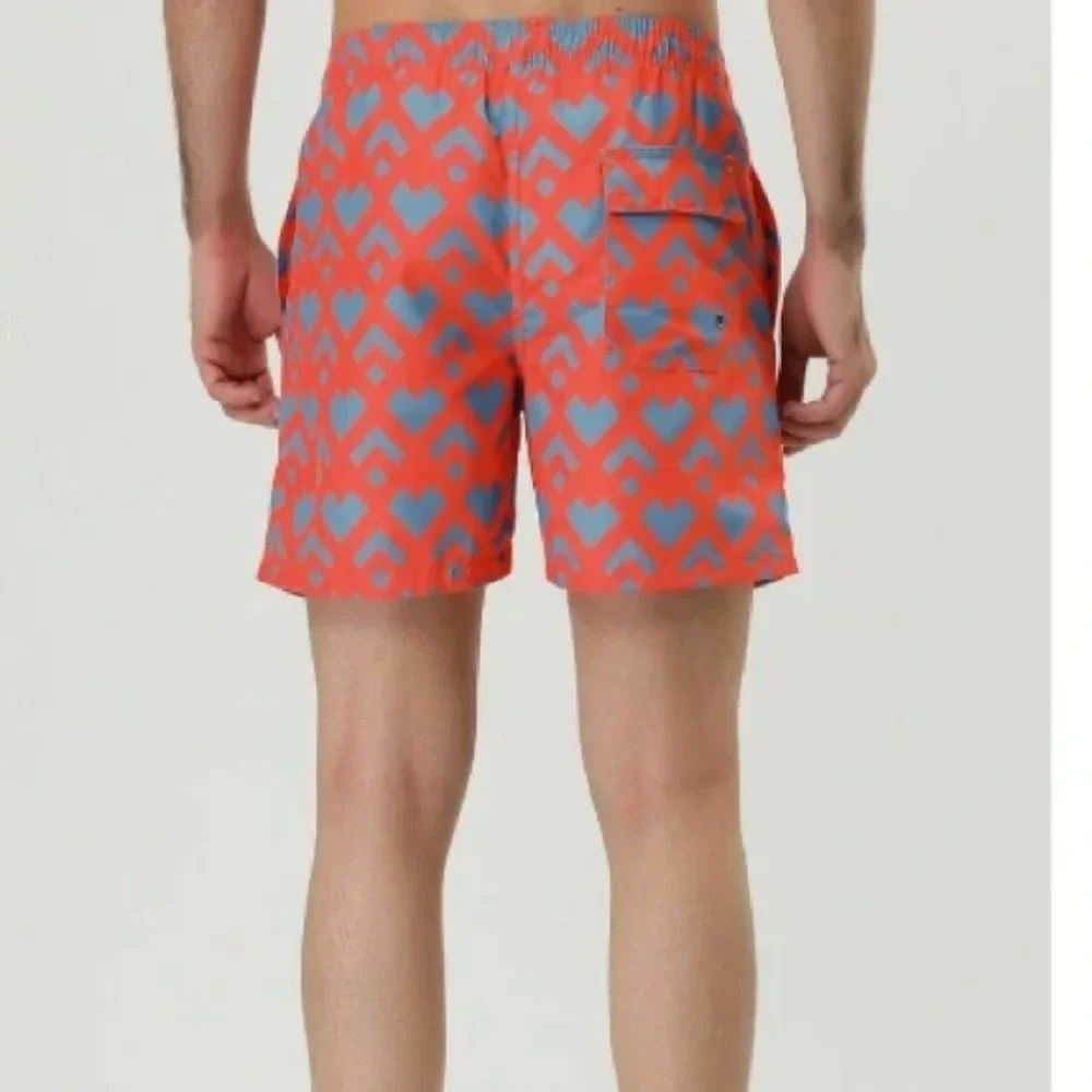 Lars Amadeus Geometric Swim Trunks  36
